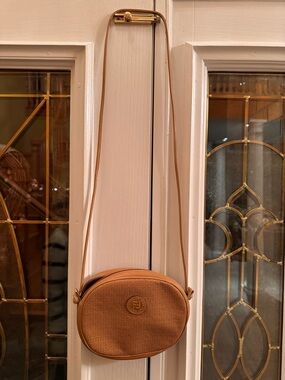 Fendi Designer Tan Leather Crossbody Bag